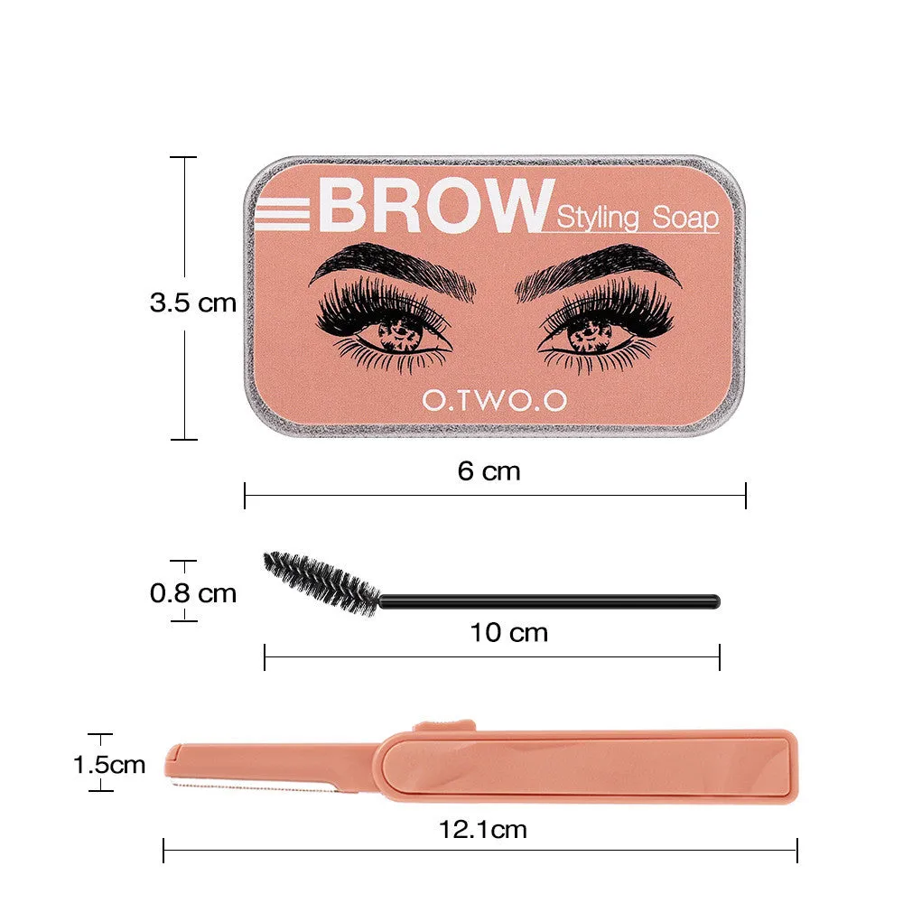 3D Eyebrow Styling Soap by O.TWO.O - With Brush & Trimmer