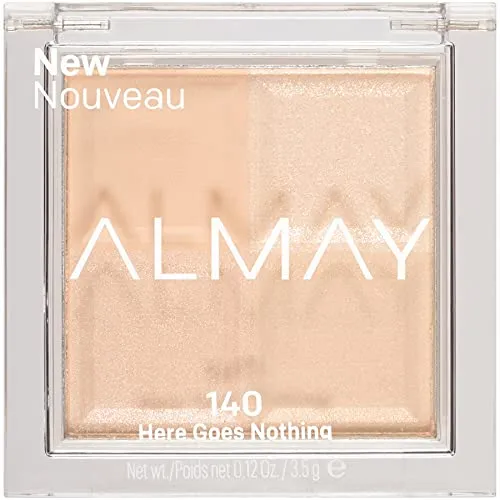 Almay Eyeshadow Palette, Longlasting Eye Makeup, Single Shade Eye Color in Matte, Metallic, Satin and Glitter Finish, Hypoallergenic, 140 Here Goes Nothing, 0.12 Oz