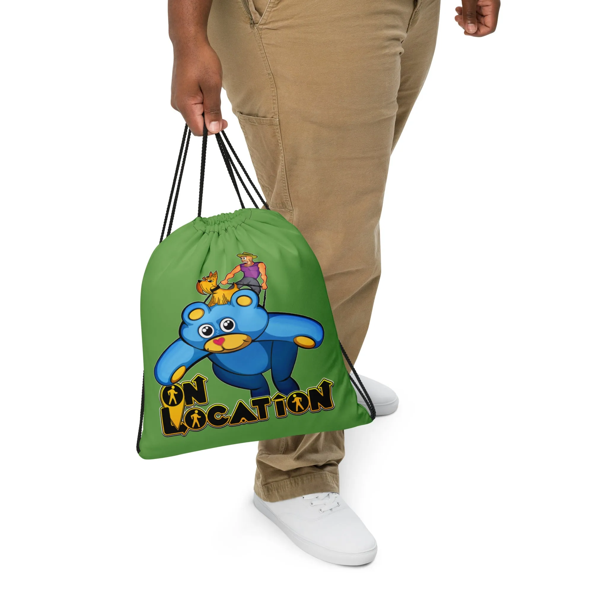 Giant Kite Flying Drawstring Bag (light green)