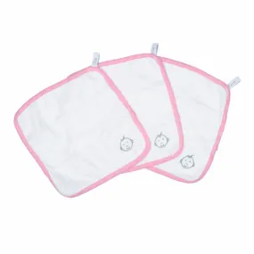 Juddlies Bamboo Washcloth 3-Pack - Sunset Pink