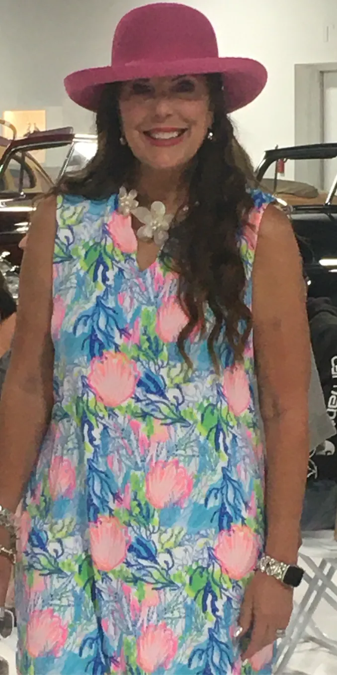 LuluB Scalloped Neckline Sleeveless Travel Dress with UPF 50  and a Coolant in the Fabric