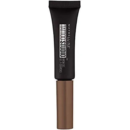 Maybelline TattooStudio Longwear Waterproof Eyebrow Gel Makeup for Fully Defined Brows, Spoolie Applicator Included, Lasts Up To 2 Days, Warm Brown, 0.23 Fl Oz (Pack of 1)