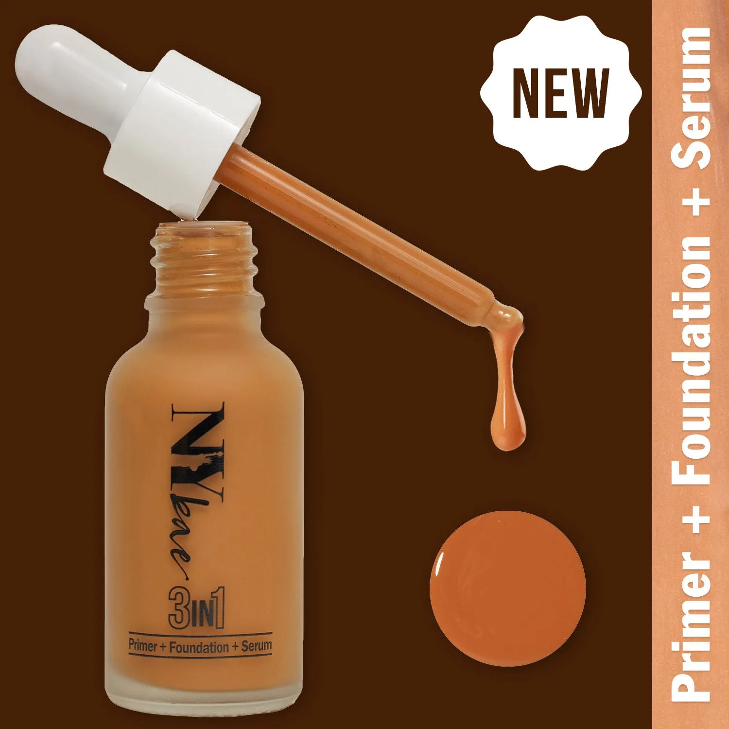 NY Bae 3 in 1  Primer   Foundation   Serum  - Warm Sand 05 (30 ml) | Wheatish | Warm Undertone | Natural Finish | Medium Coverage