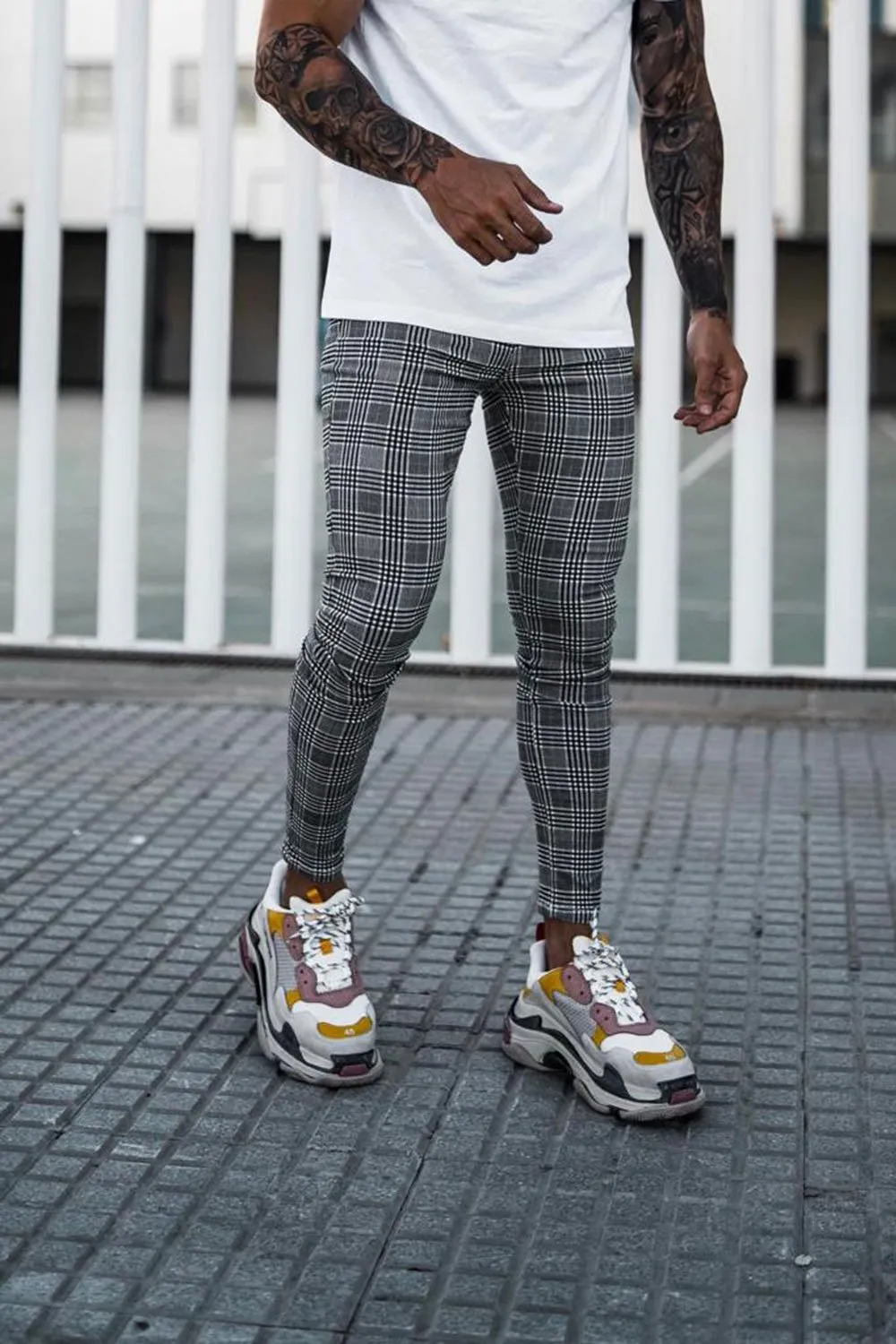 Spray On Check Jeans - Prince of Wales